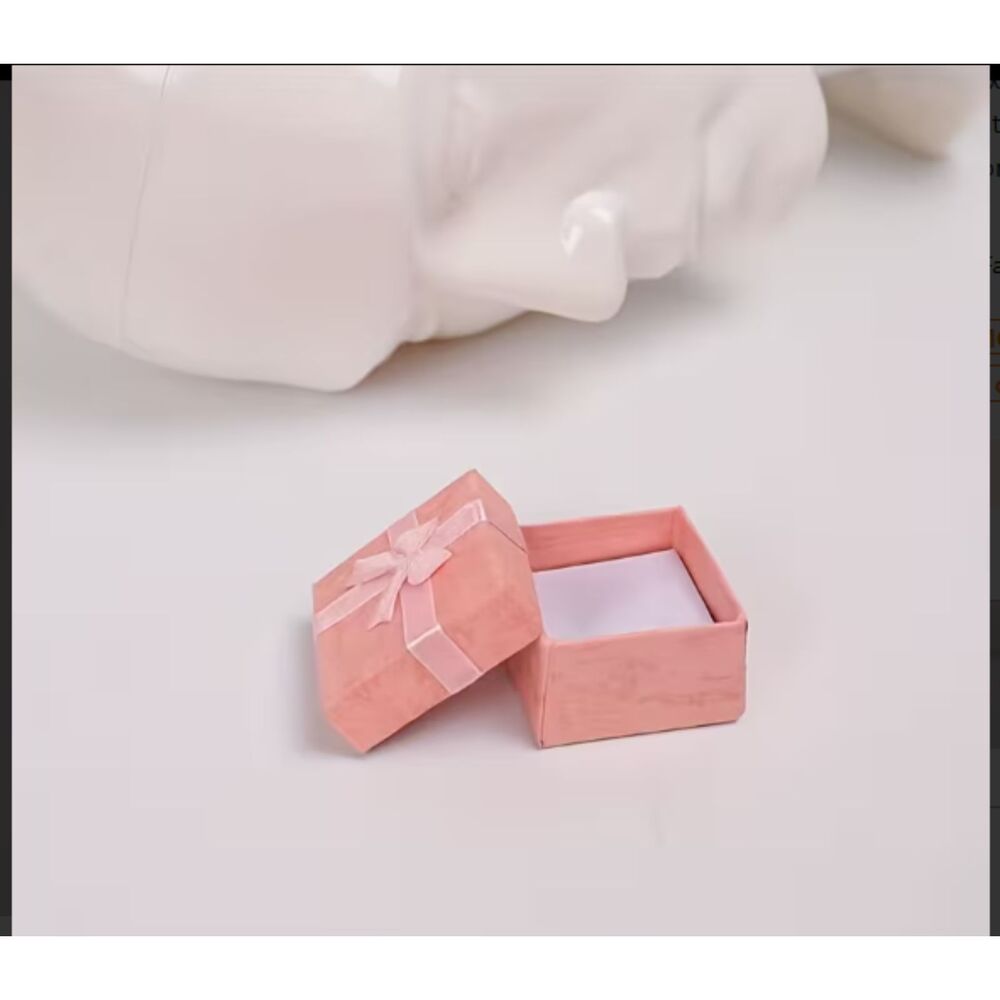 10 sets Pink Gift Box Set with Breathable Mesh Drawstring Bag - Rings & Earring